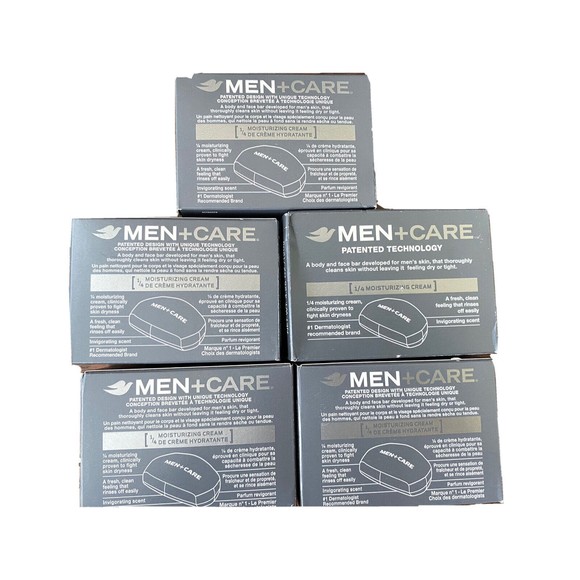 Lot of 5 Dove Men +Care 4/4.25 Oz Extra Fresh Body+Face Bar Soap - Picture 2 of 3